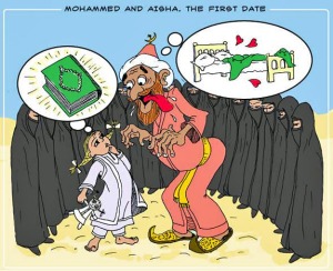 Prophet-Muhammad-Aisha-his-child-bride-first-date-cartoon